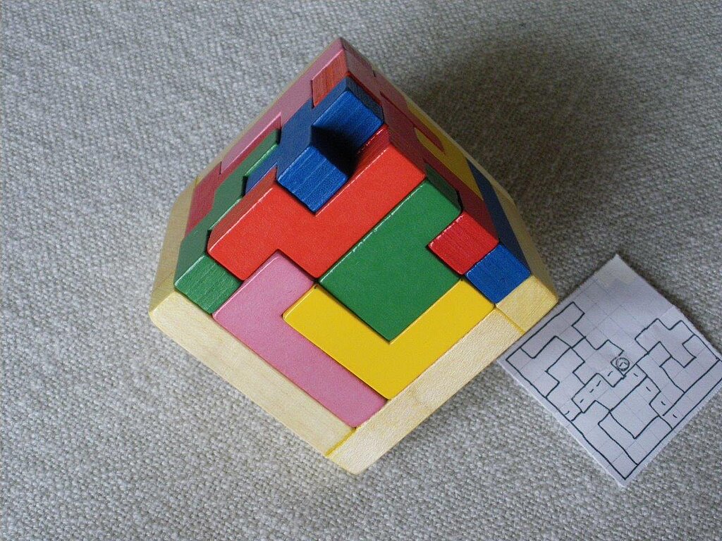 Pentomino Square Puzzle Denkspiel Knobelspiel Geduldspiel aus Holz m Varianten 